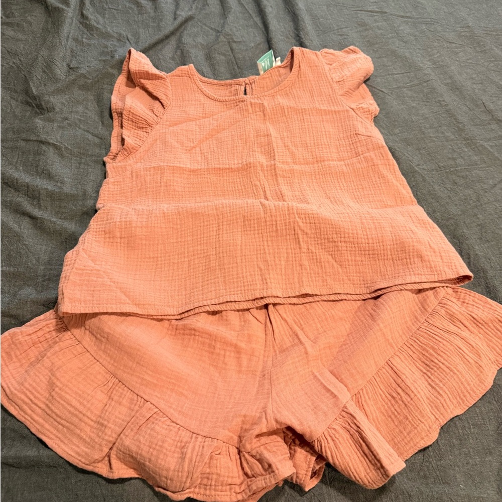 Women's Peach Shorts Set